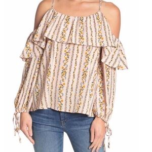 Anthropologie  Moon River Ruffled Relaxed Blouse